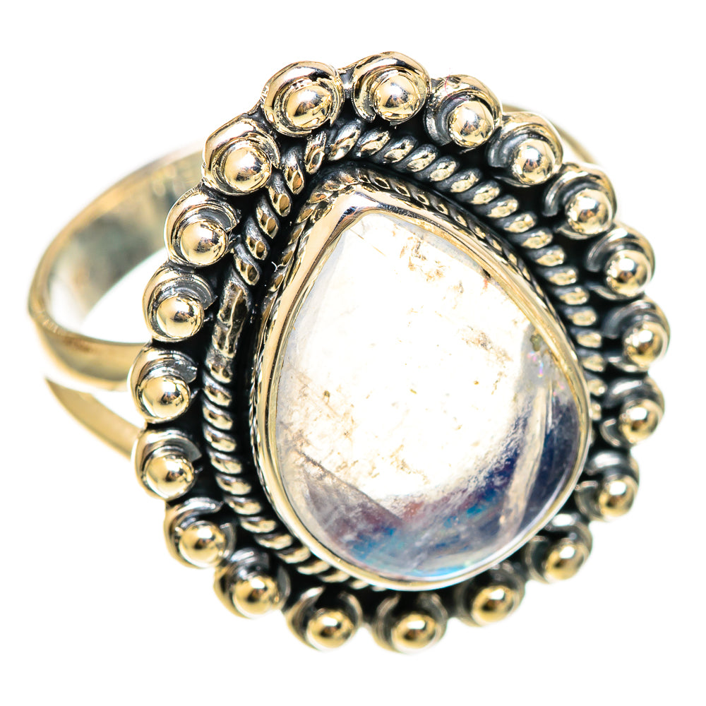 Rainbow Moonstone Rings handcrafted by Anasilvercos - RING108548 - Photo 2