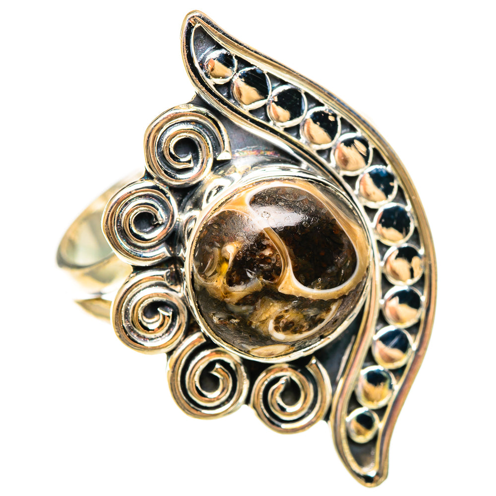 Turritella Agate Rings handcrafted by Anasilvercos - RING108565 - Photo 2