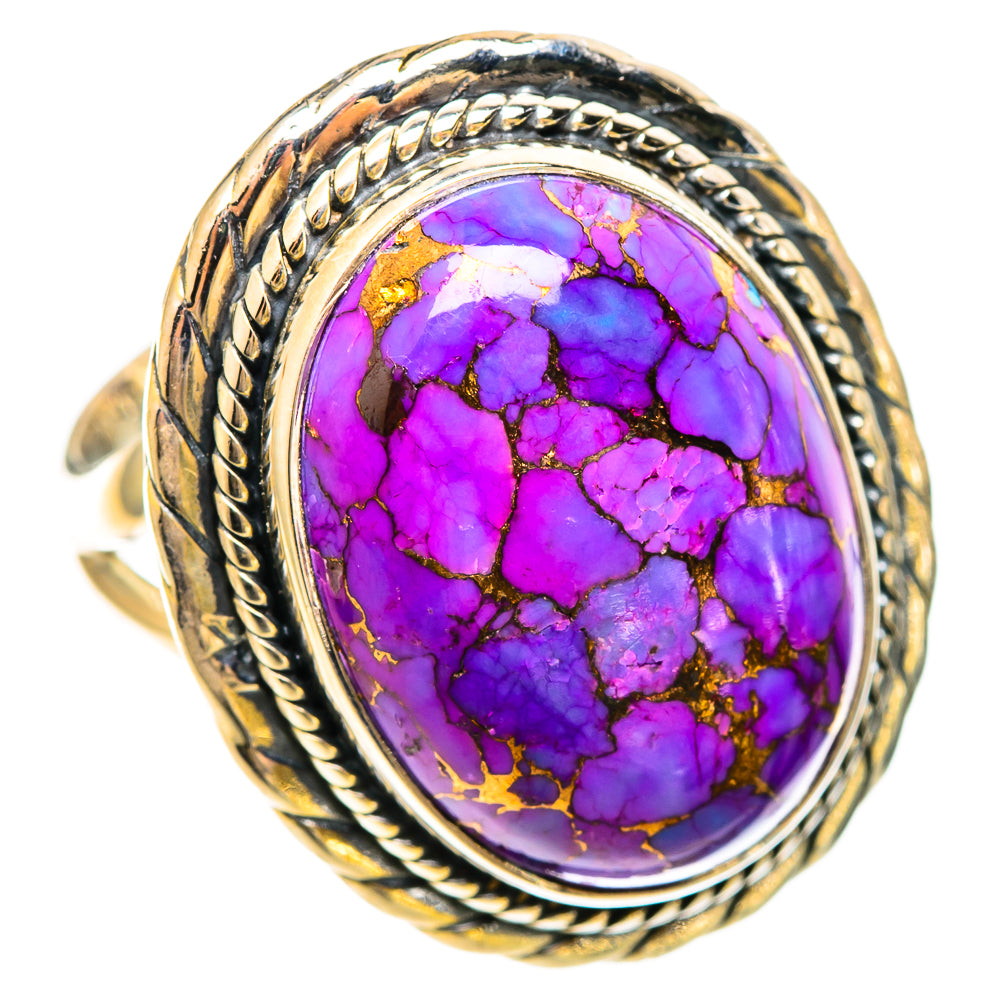 Purple Copper Composite Turquoise Rings handcrafted by Anasilvercos - RING108571 - Photo 2