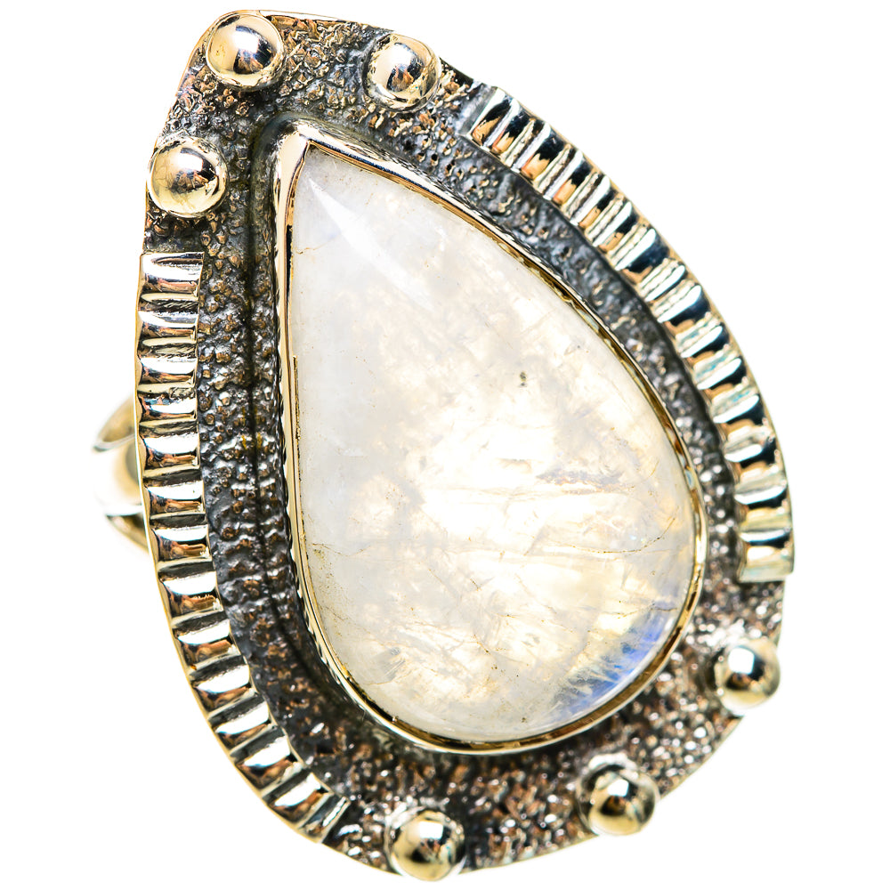 Rainbow Moonstone Rings handcrafted by Anasilvercos - RING108614 - Photo 2
