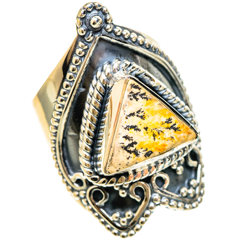 Germany Psilomelane Dendrite Rings handcrafted by Anasilvercos - RING108623 - Photo 2