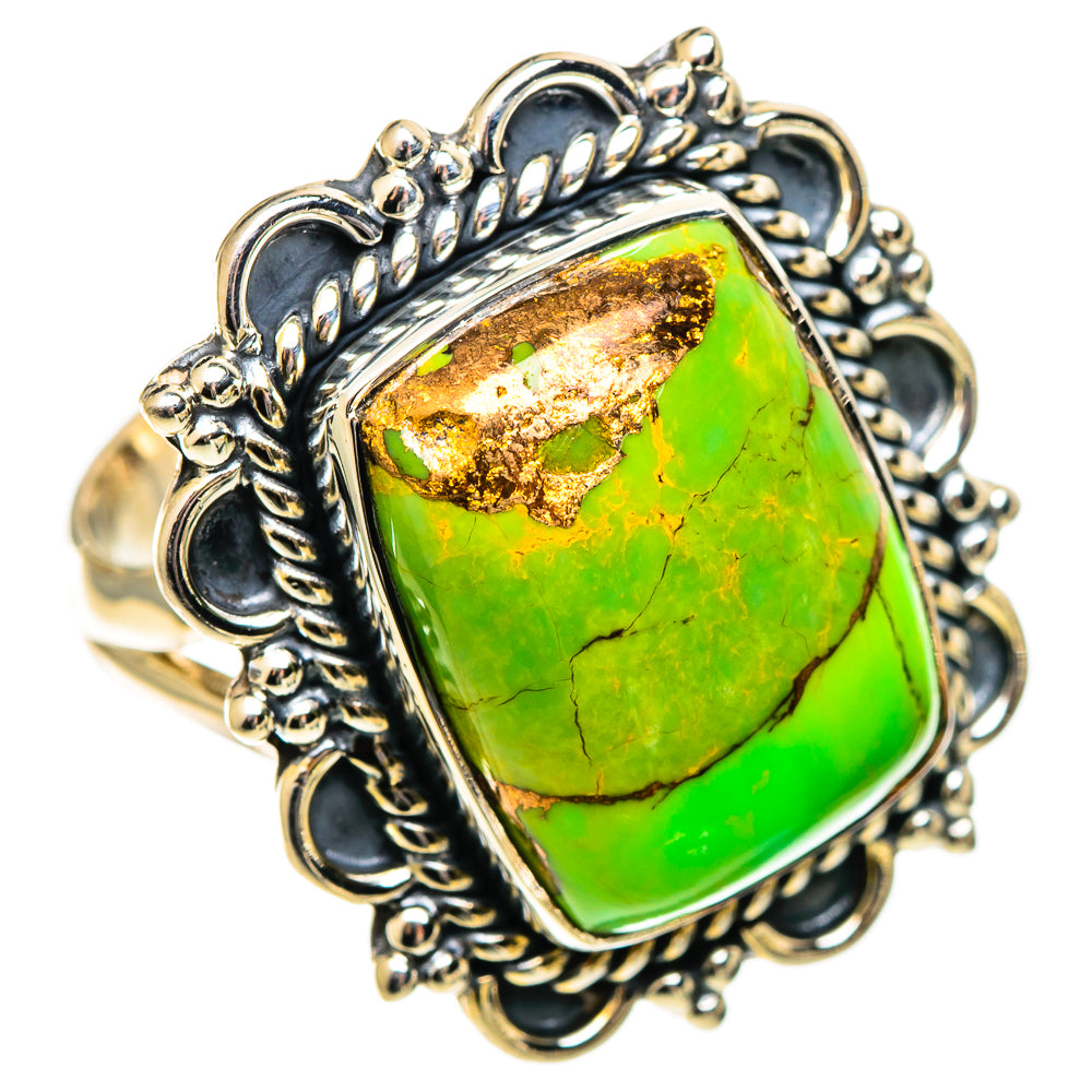 Green Copper Composite Turquoise Rings handcrafted by Anasilvercos - RING108671 - Photo 2