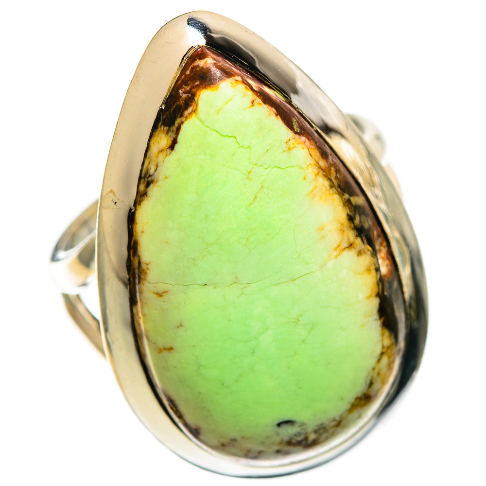 Lemon Chrysoprase Rings handcrafted by Anasilvercos - RING108672 - Photo 2