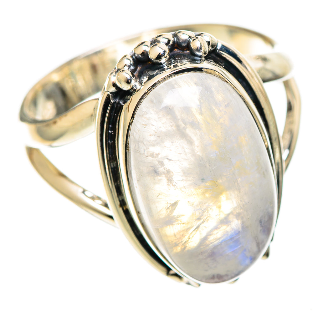 Rainbow Moonstone Rings handcrafted by Anasilvercos - RING108689 - Photo 2
