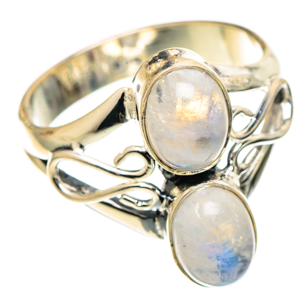 Rainbow Moonstone Rings handcrafted by Anasilvercos - RING108690 - Photo 2