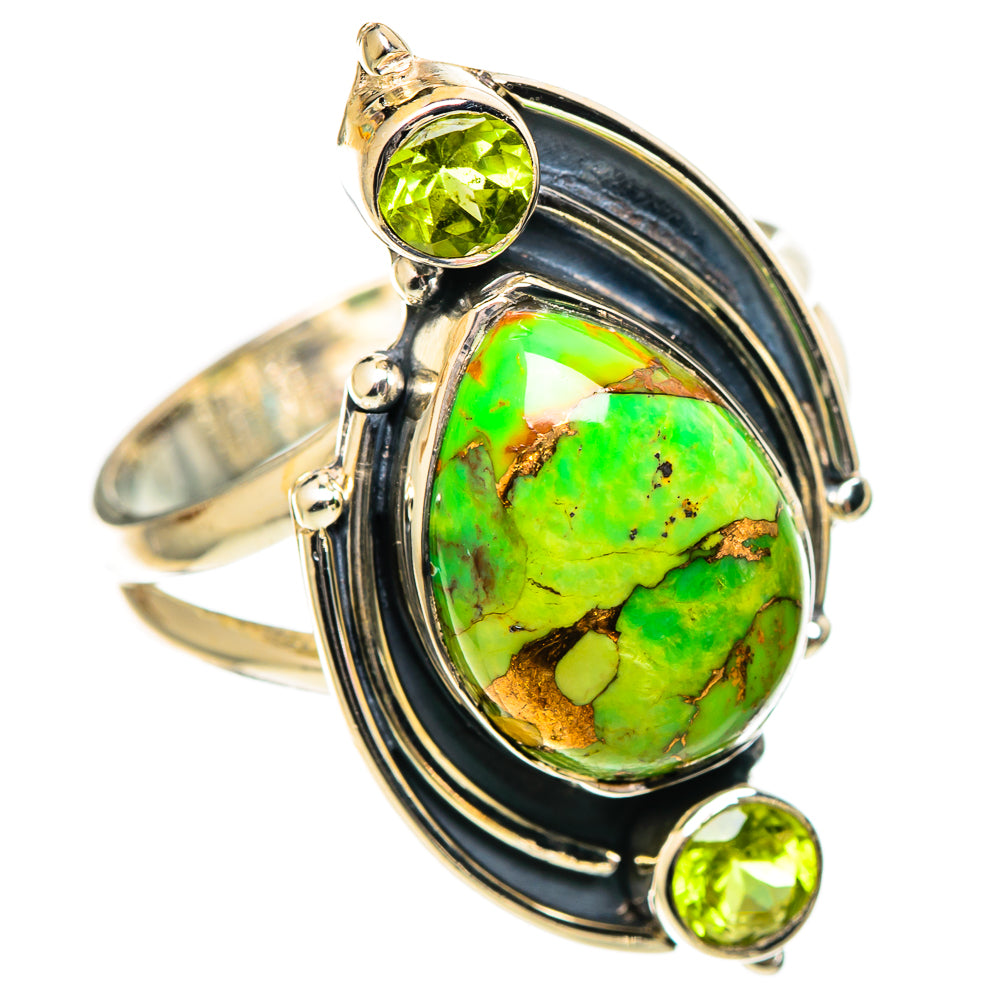 Green Copper Composite Turquoise Rings handcrafted by Anasilvercos - RING108709 - Photo 2