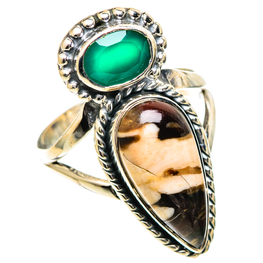 Peanut Wood Jasper Rings handcrafted by Anasilvercos - RING108711 - Photo 2