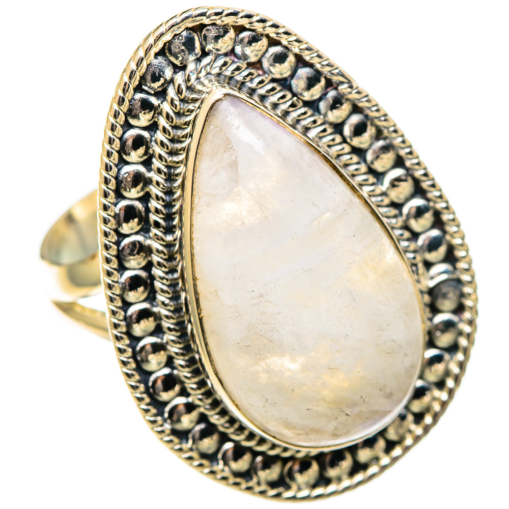 Rainbow Moonstone Rings handcrafted by Anasilvercos - RING108751 - Photo 2