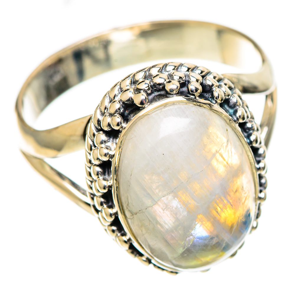 Rainbow Moonstone Rings handcrafted by Anasilvercos - RING108752 - Photo 2