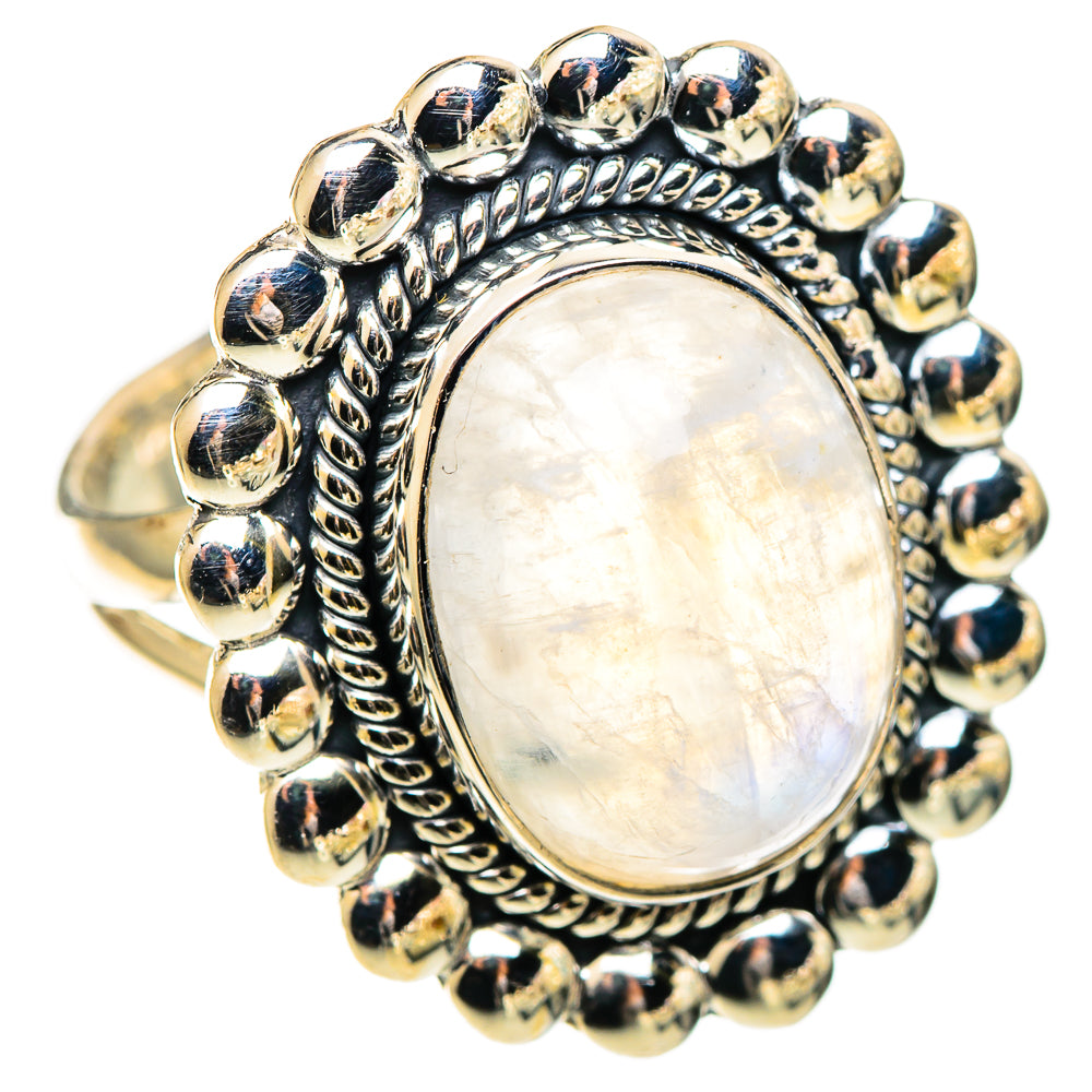Rainbow Moonstone Rings handcrafted by Anasilvercos - RING108815 - Photo 2