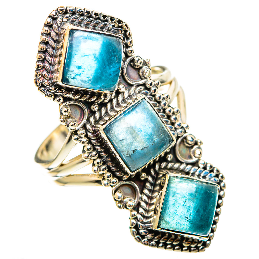 Blue Fluorite Rings handcrafted by Anasilvercos - RING108829 - Photo 2