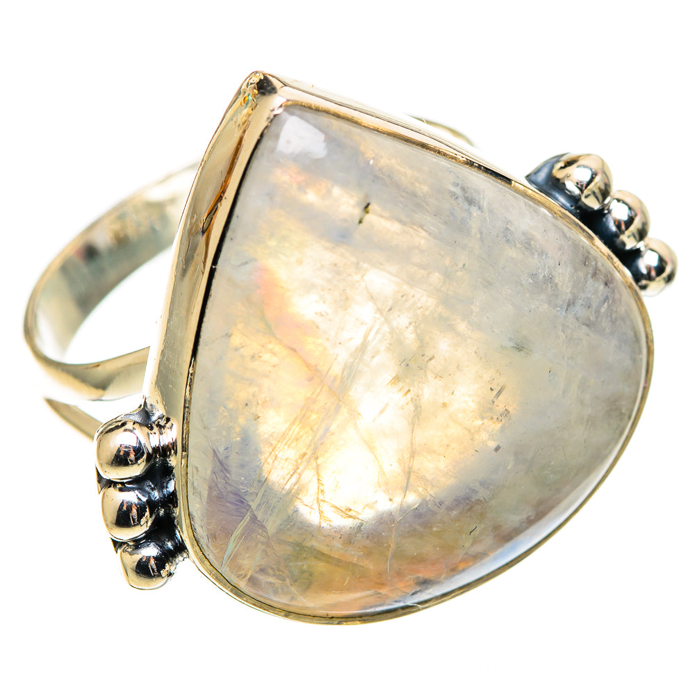 Rainbow Moonstone Rings handcrafted by Anasilvercos - RING108855 - Photo 2