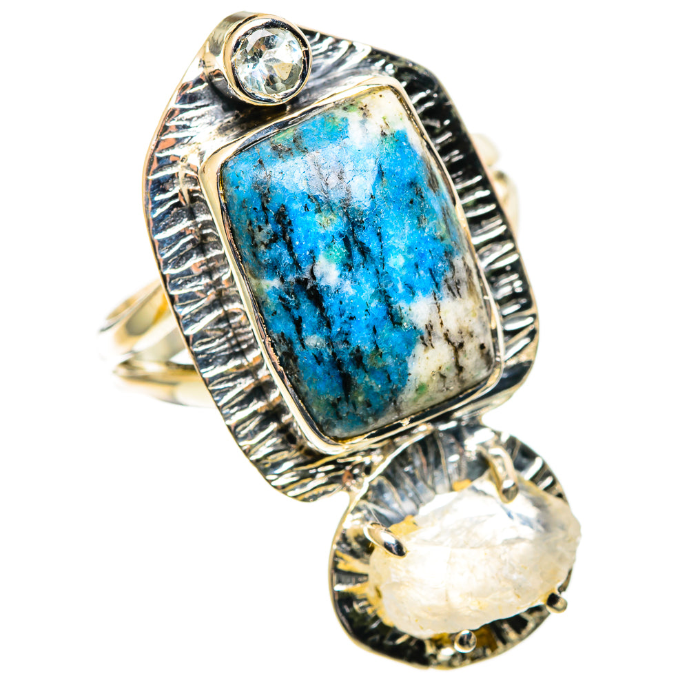 K2 Blue Azurite Rings handcrafted by Anasilvercos - RING108868 - Photo 2