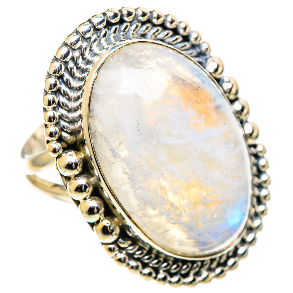 Rainbow Moonstone Rings handcrafted by Anasilvercos - RING108890 - Photo 2