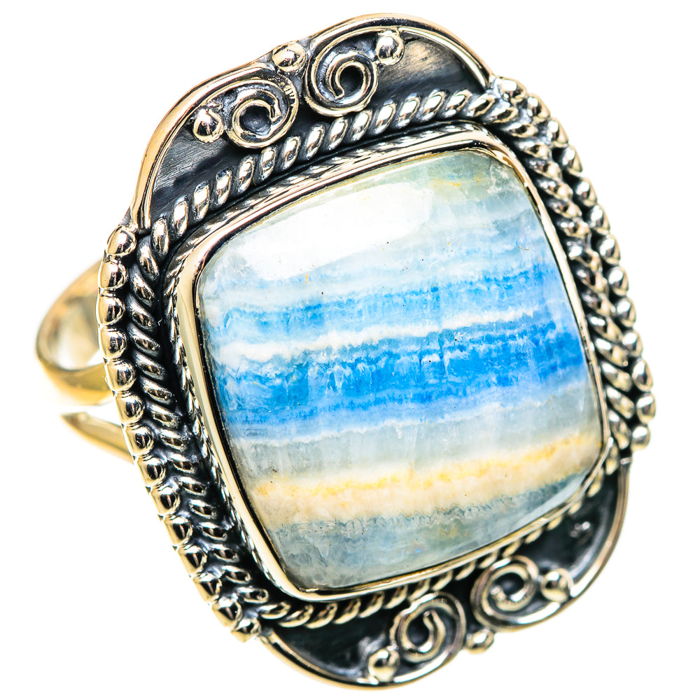 Blue Scheelite Rings handcrafted by Anasilvercos - RING108901 - Photo 2