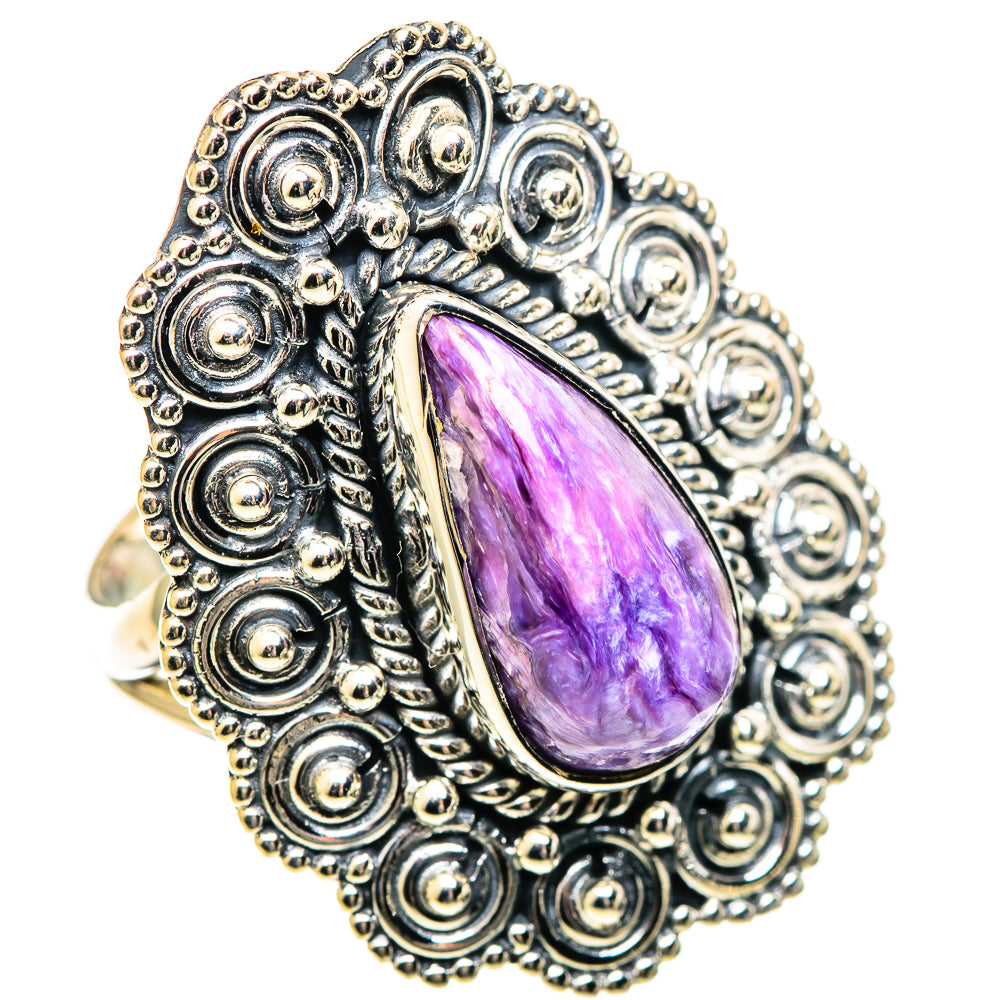 Charoite Rings handcrafted by Anasilvercos - RING108919 - Photo 2