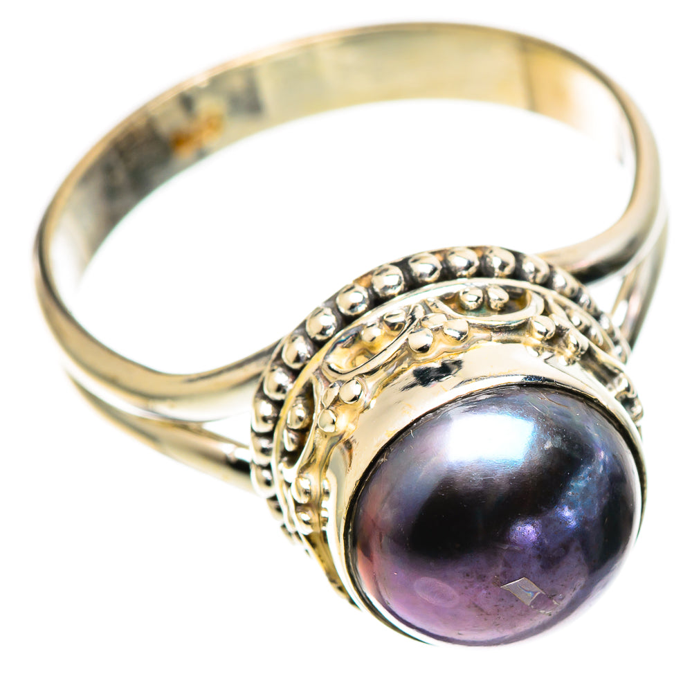 Titanium Pearl Rings handcrafted by Anasilvercos - RING108975 - Photo 2