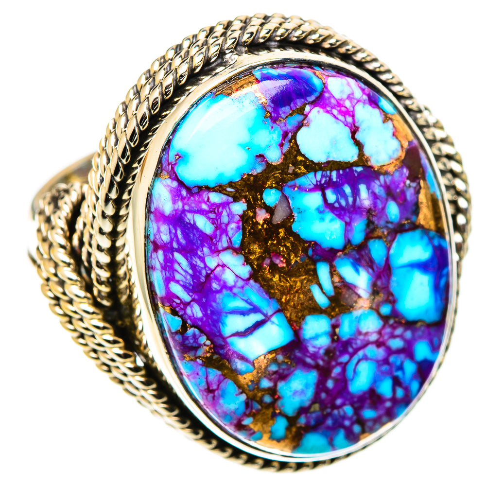 Spiny Oyster Turquoise Rings handcrafted by Anasilvercos - RING108976 - Photo 2
