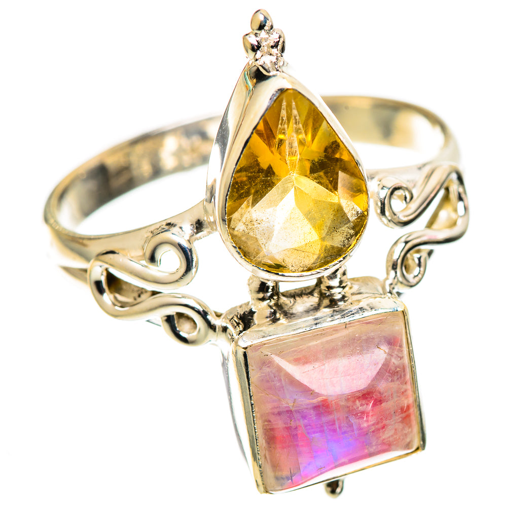Pink Moonstone Rings handcrafted by Anasilvercos - RING109002 - Photo 2