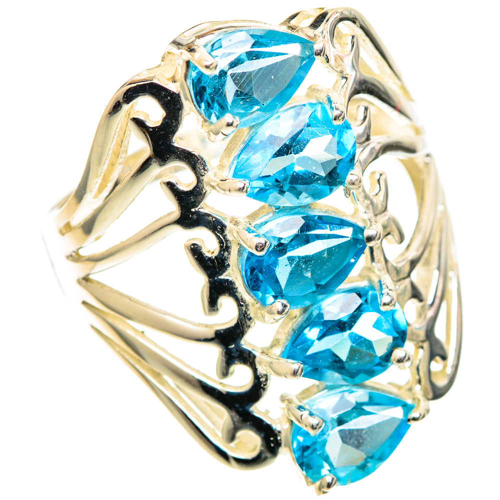Blue Topaz Rings handcrafted by Anasilvercos - RING109017 - Photo 2