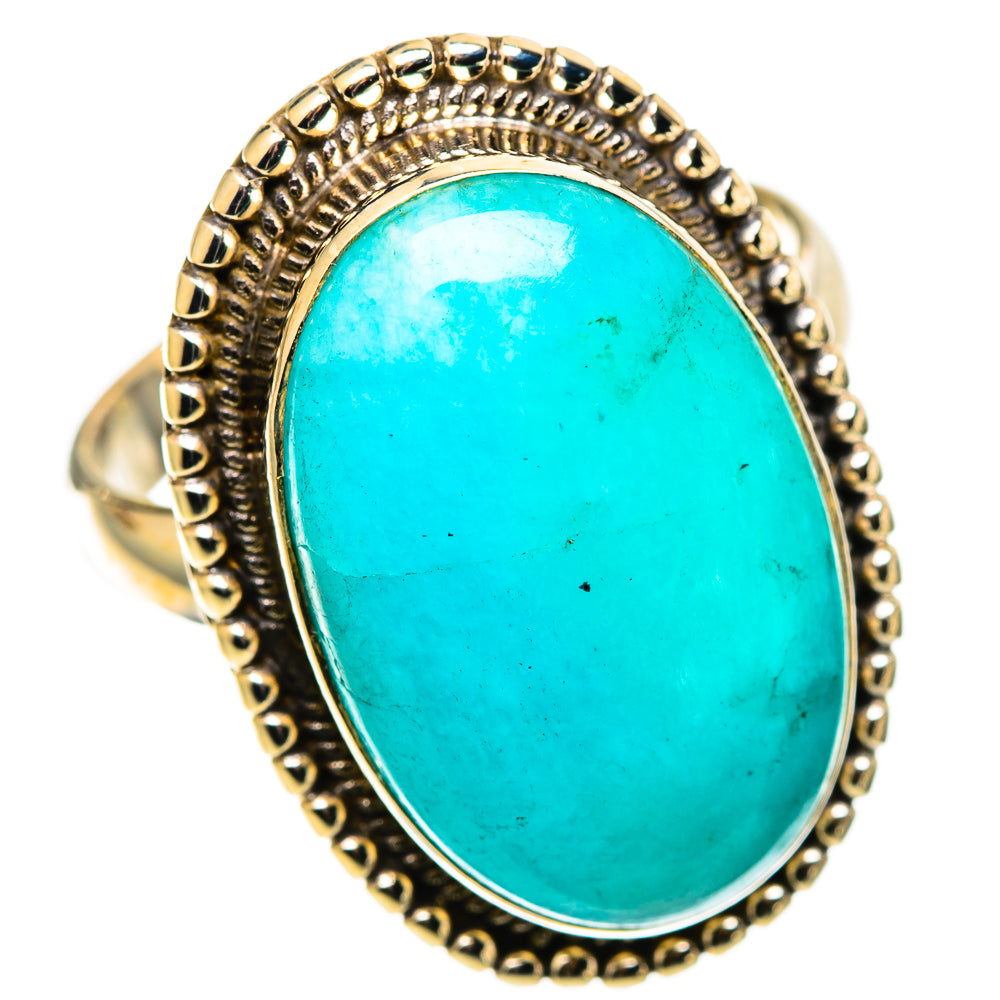 Peruvian Amazonite Rings handcrafted by Anasilvercos - RING109024 - Photo 2