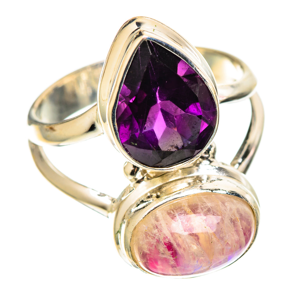 Pink Moonstone Rings handcrafted by Anasilvercos - RING109042 - Photo 2
