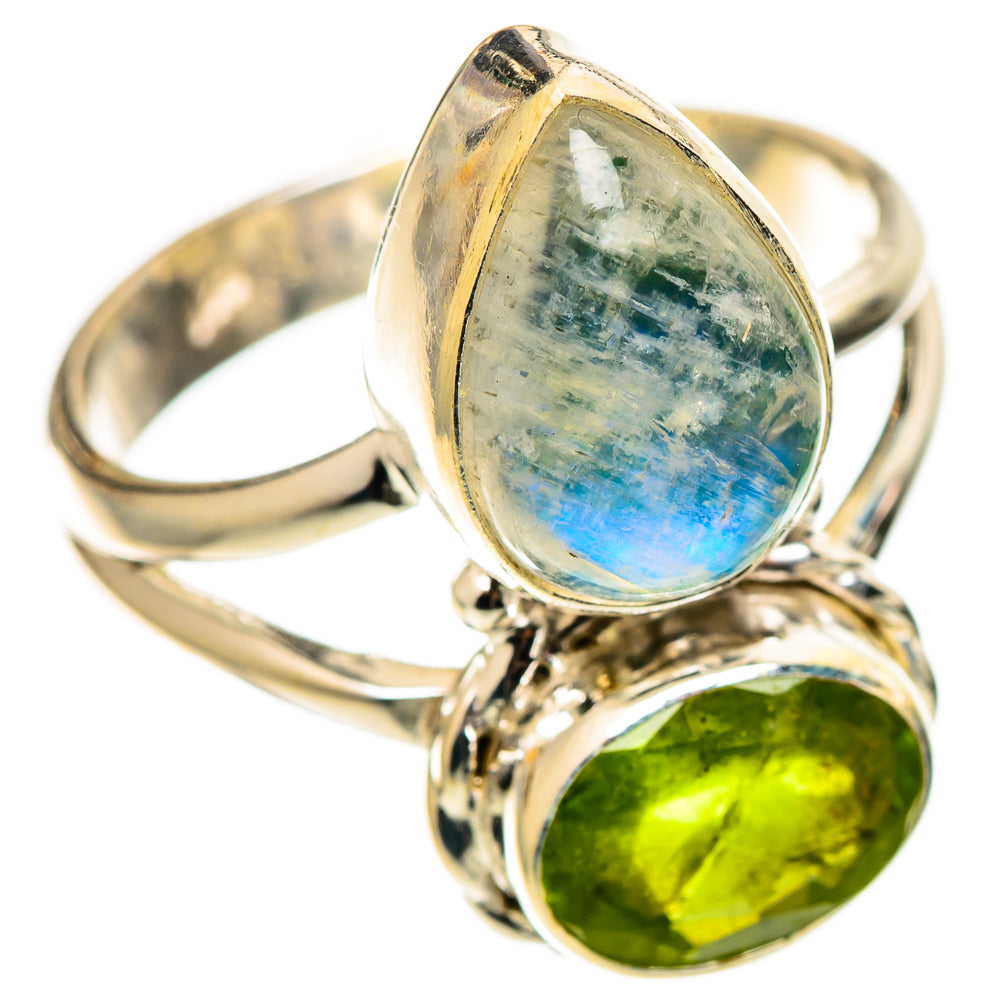 Rainbow Moonstone Rings handcrafted by Anasilvercos - RING109055 - Photo 2