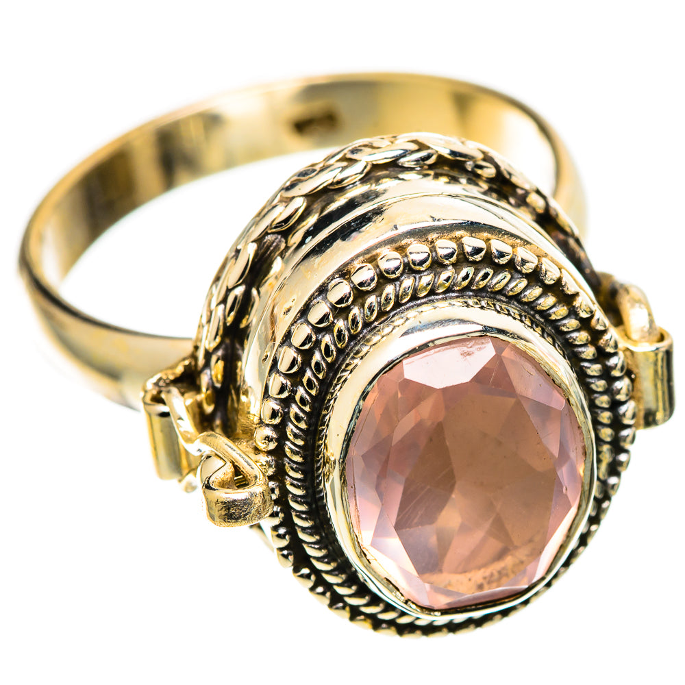 Rose Quartz Rings handcrafted by Anasilvercos - RING109060 - Photo 2