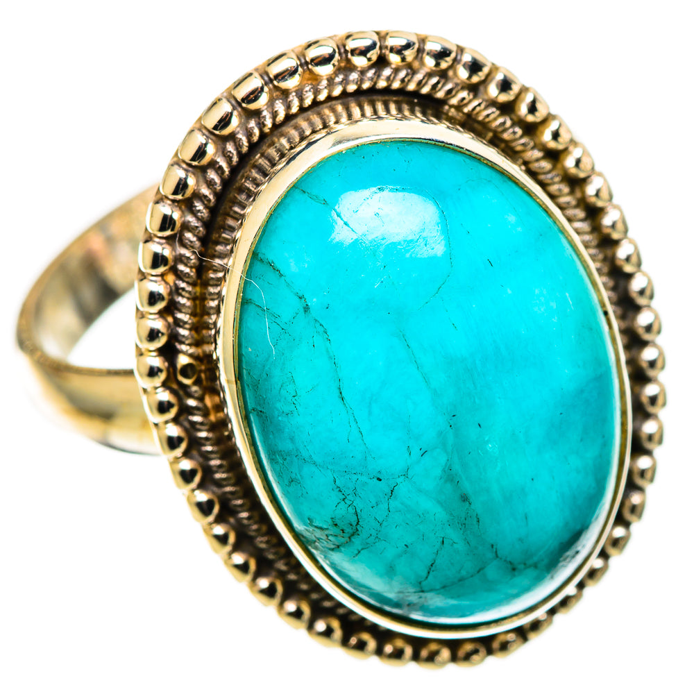 Peruvian Amazonite Rings handcrafted by Anasilvercos - RING109074 - Photo 2