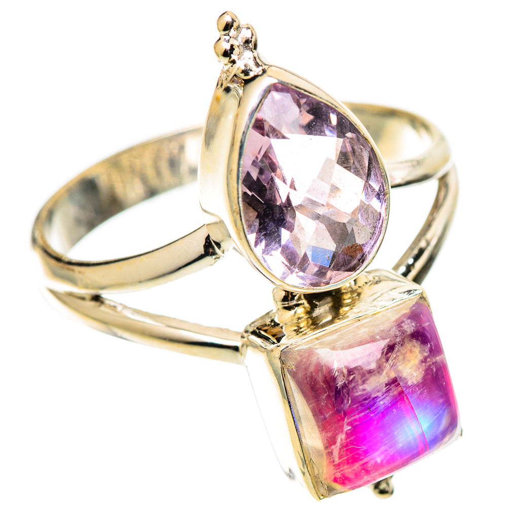 Pink Moonstone Rings handcrafted by Anasilvercos - RING109100 - Photo 2