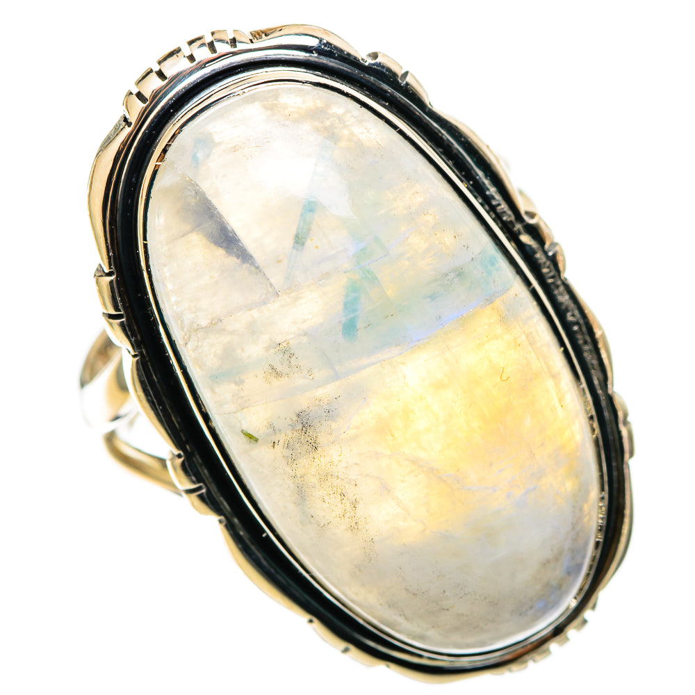 Rainbow Moonstone Rings handcrafted by Anasilvercos - RING109167 - Photo 2