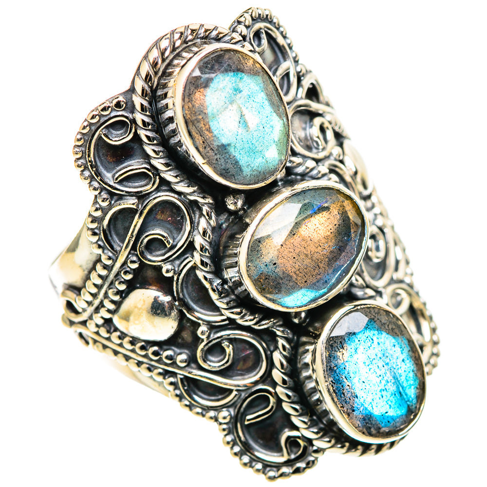 Labradorite Rings handcrafted by Anasilvercos - RING109176 - Photo 2