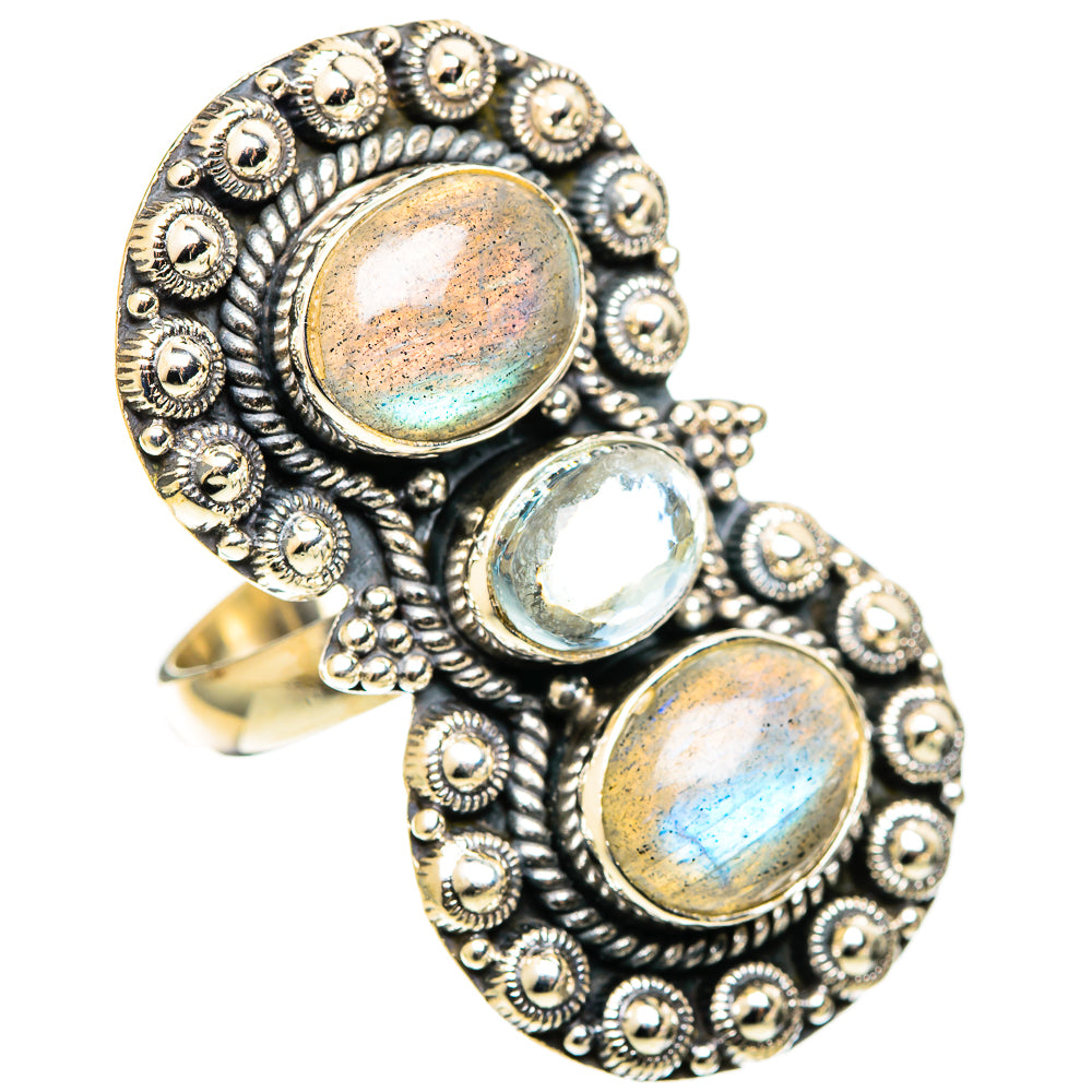 Labradorite Rings handcrafted by Anasilvercos - RING109181 - Photo 2