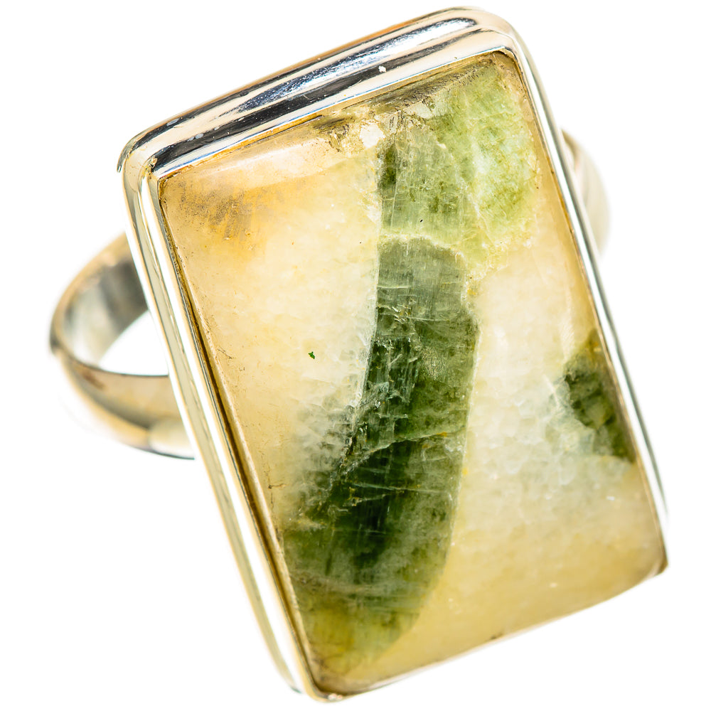 Green Tourmaline In Quartz Rings handcrafted by Anasilvercos - RING109192 - Photo 2
