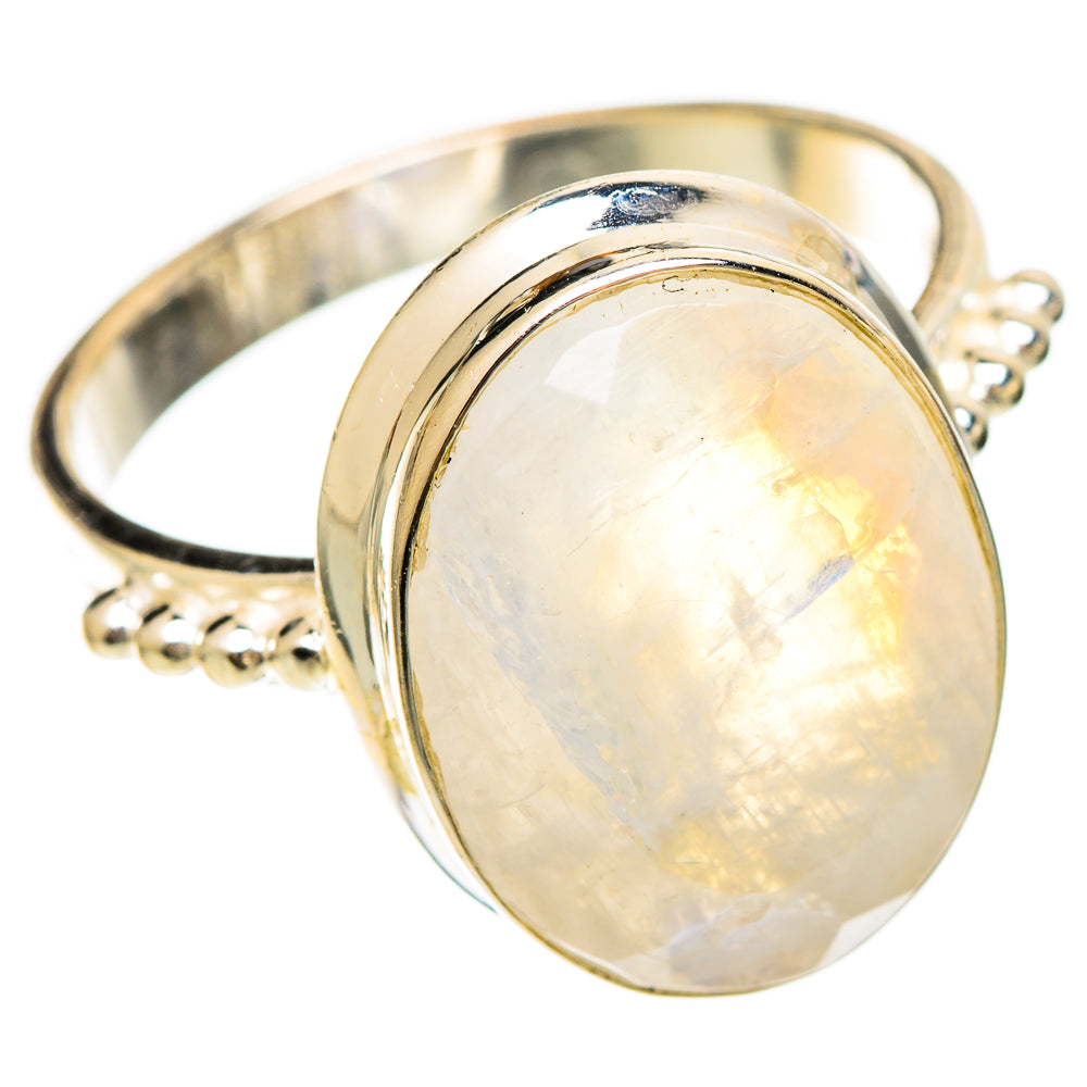 Rainbow Moonstone Rings handcrafted by Anasilvercos - RING109246 - Photo 2