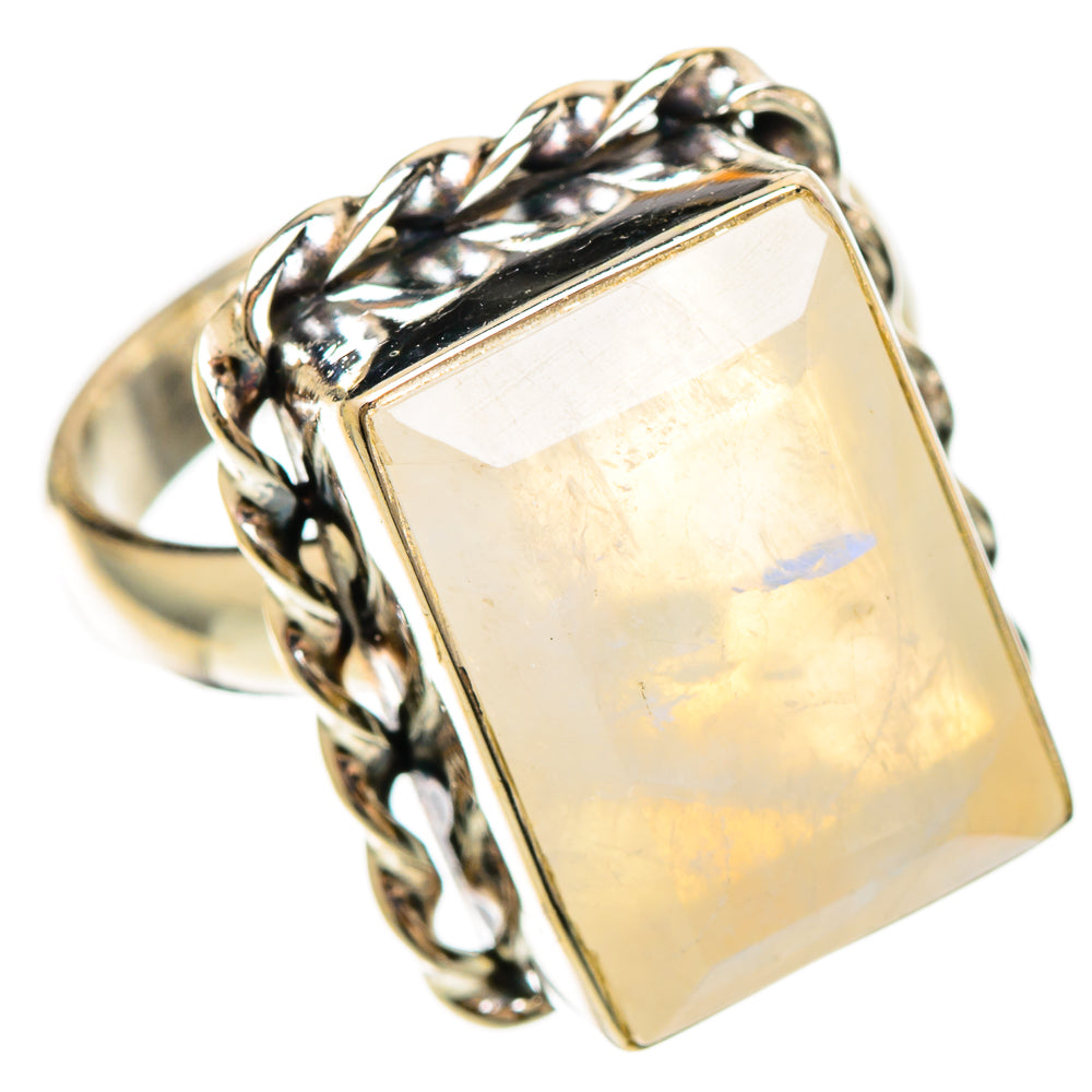 Rainbow Moonstone Rings handcrafted by Anasilvercos - RING109247 - Photo 2