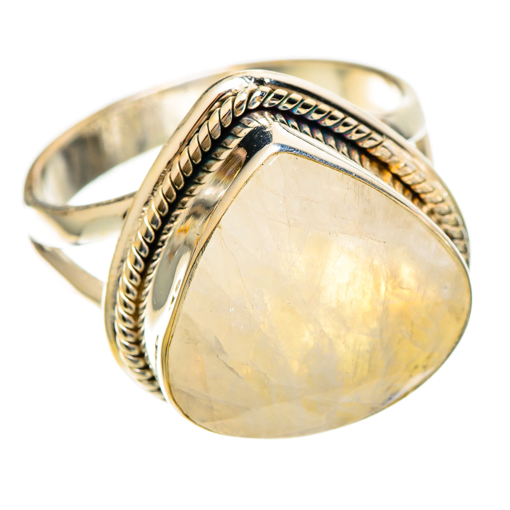 Rainbow Moonstone Rings handcrafted by Anasilvercos - RING109250 - Photo 2