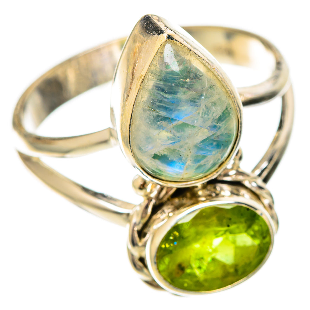 Rainbow Moonstone Rings handcrafted by Anasilvercos - RING109265 - Photo 2