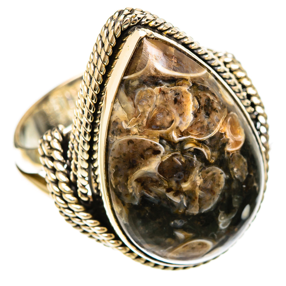 Turritella Agate Rings handcrafted by Anasilvercos - RING109267 - Photo 2