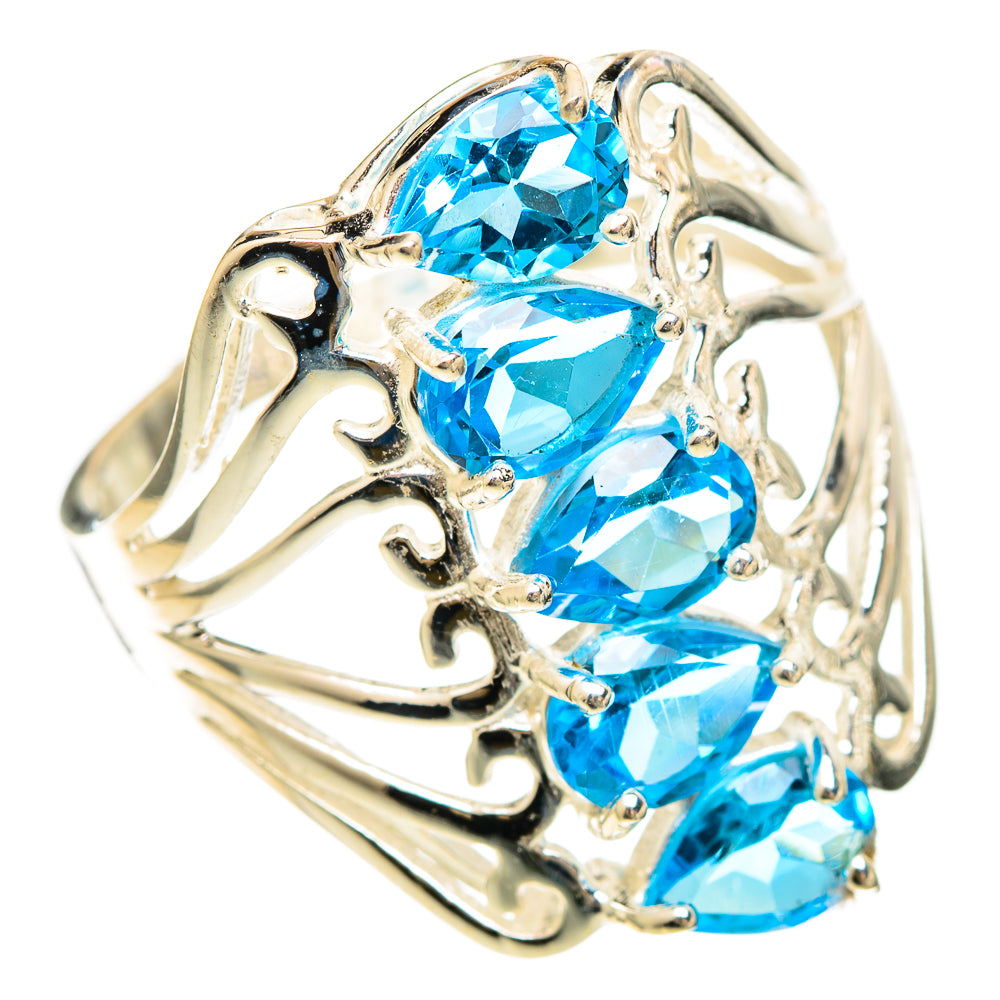 Blue Topaz Rings handcrafted by Anasilvercos - RING109293 - Photo 2
