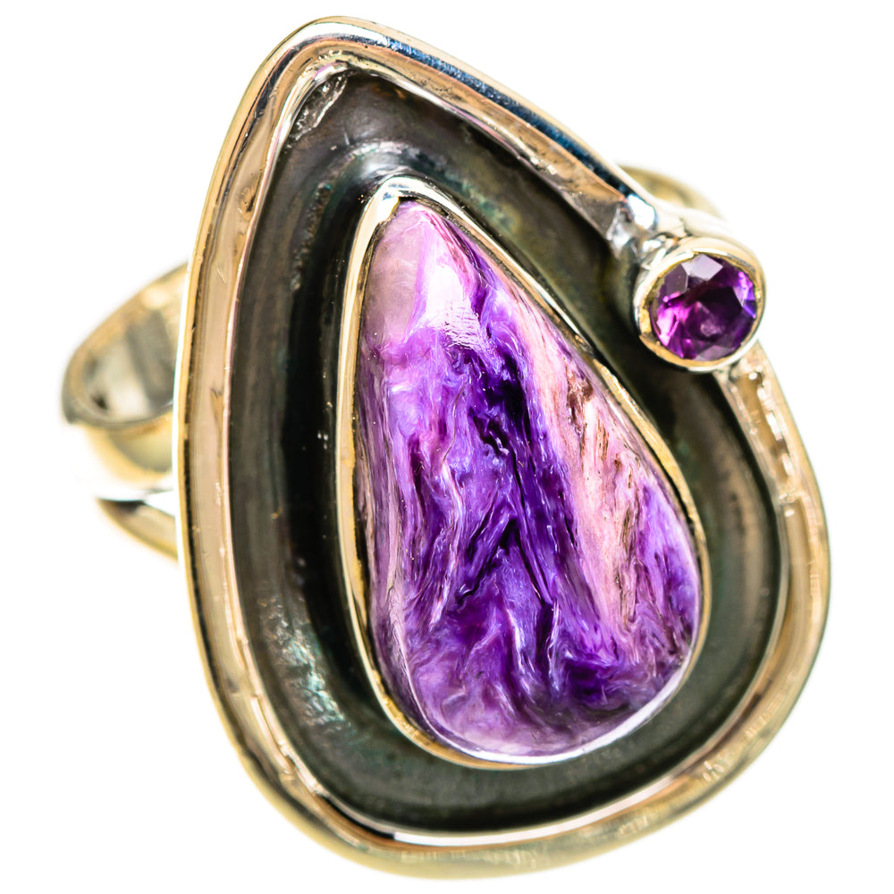 Charoite Rings handcrafted by Anasilvercos - RING109307 - Photo 2