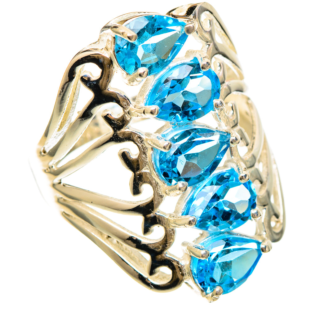Blue Topaz Rings handcrafted by Anasilvercos - RING109322 - Photo 2