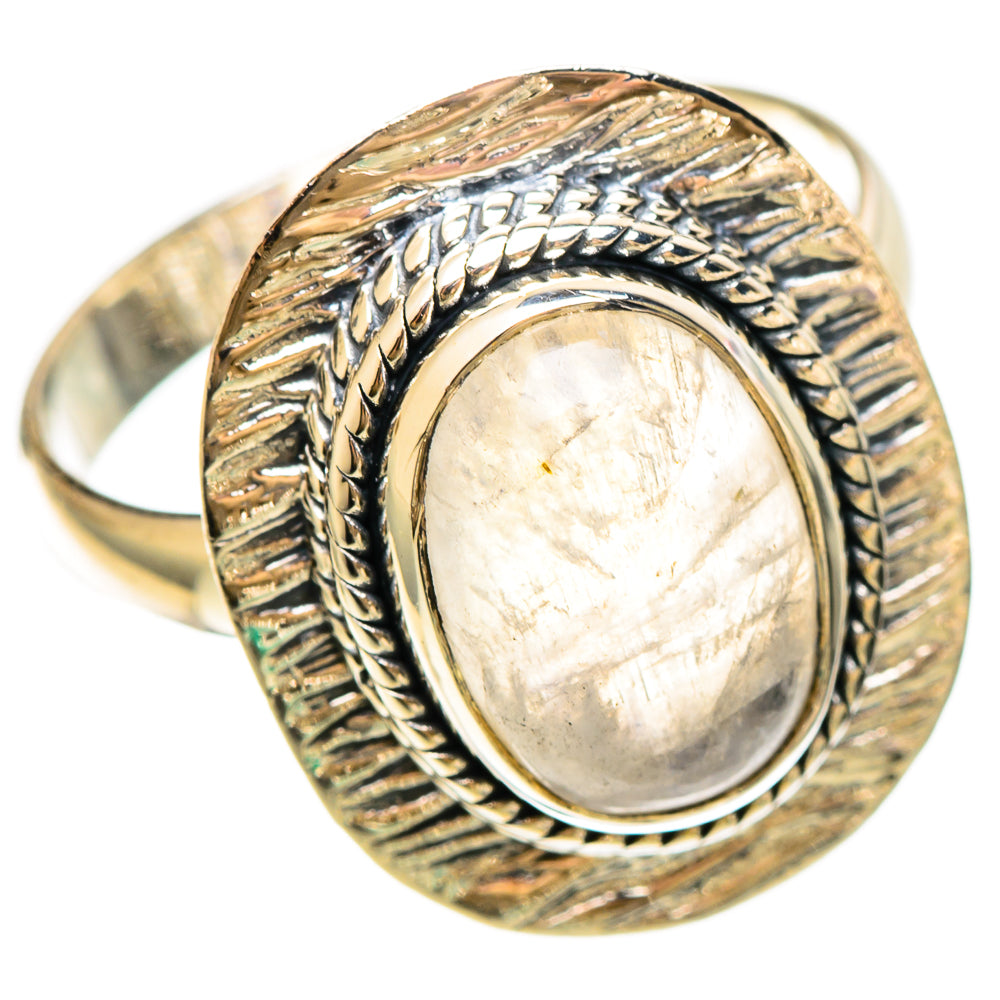 Rainbow Moonstone Rings handcrafted by Anasilvercos - RING109347 - Photo 2