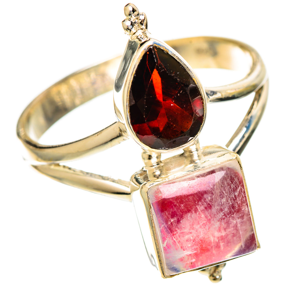Pink Moonstone Rings handcrafted by Anasilvercos - RING109348 - Photo 2