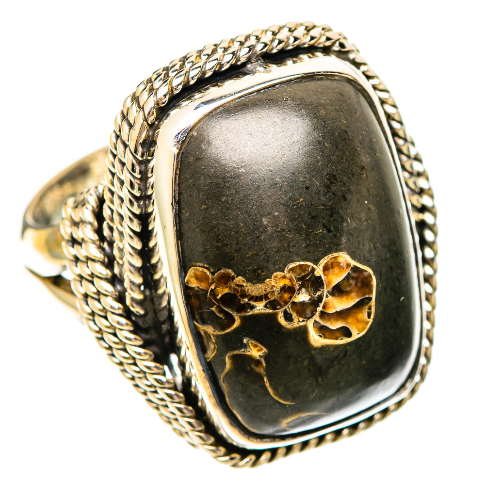 Turritella Agate Rings handcrafted by Anasilvercos - RING109364 - Photo 2