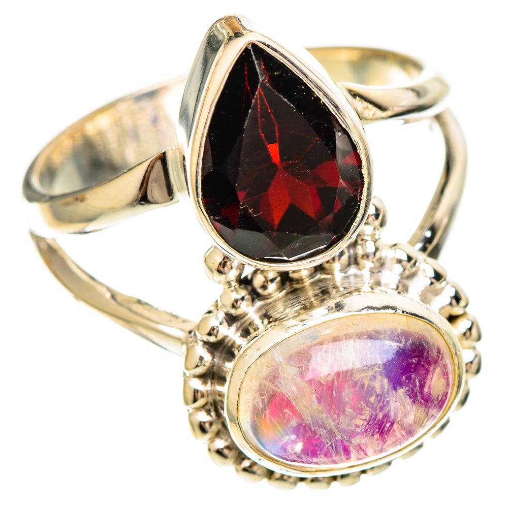 Pink Moonstone Rings handcrafted by Anasilvercos - RING109381 - Photo 2