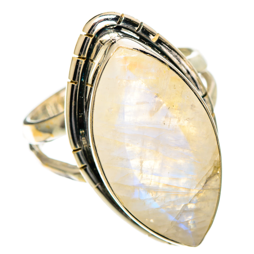Rainbow Moonstone Rings handcrafted by Anasilvercos - RING109555 - Photo 2