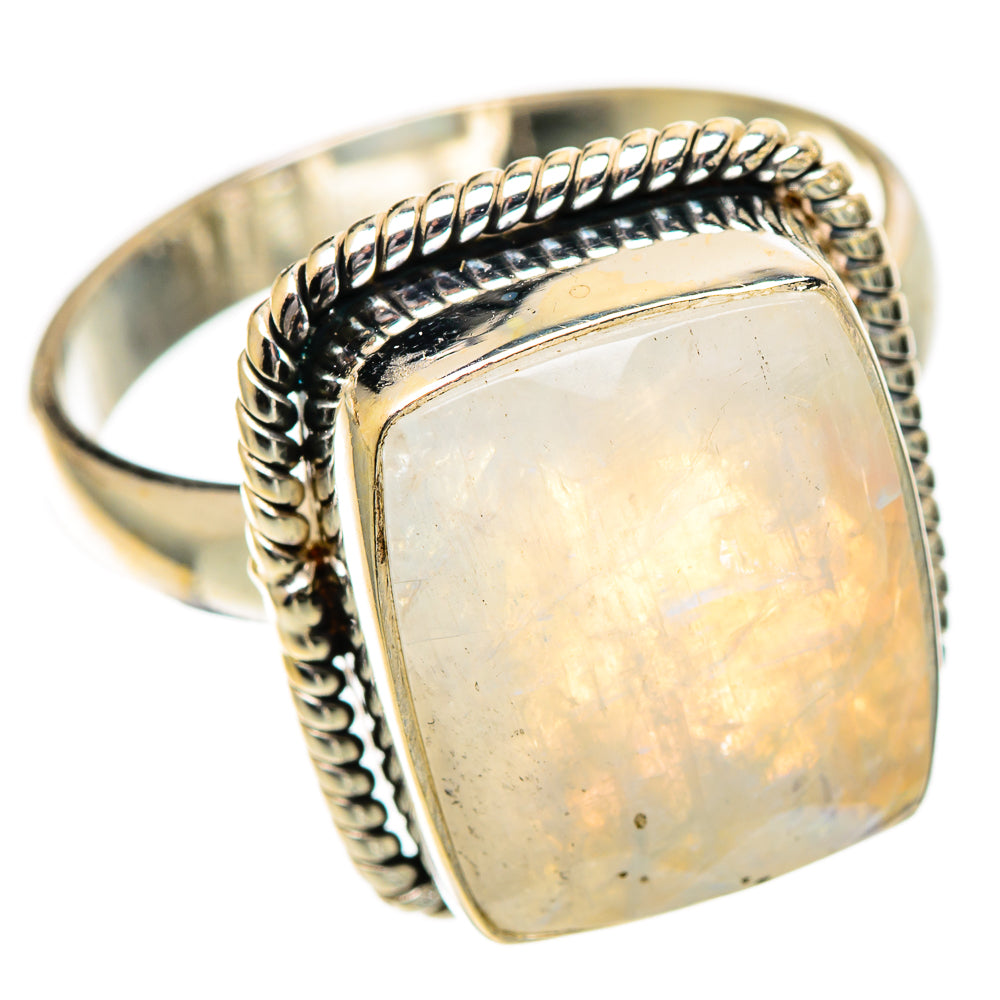 Rainbow Moonstone Rings handcrafted by Anasilvercos - RING109559 - Photo 2