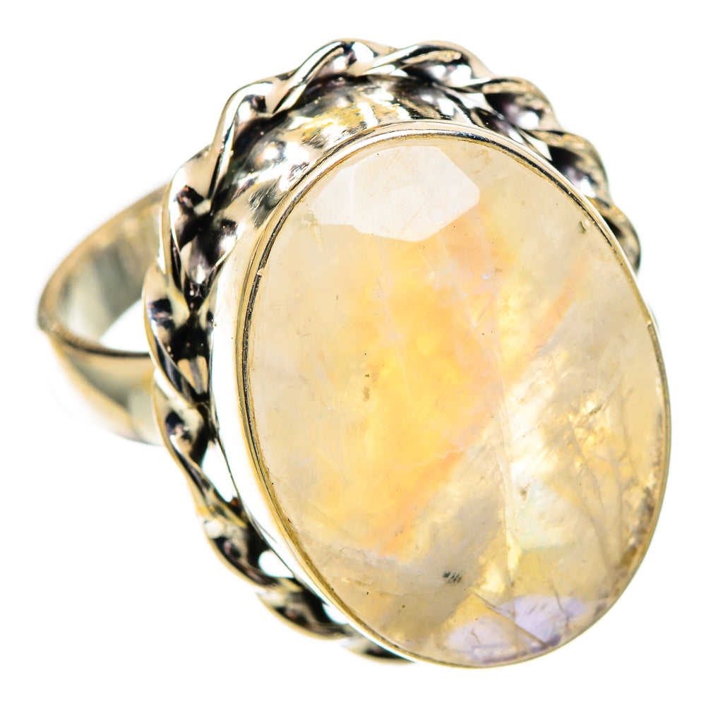 Rainbow Moonstone Rings handcrafted by Anasilvercos - RING109560 - Photo 2