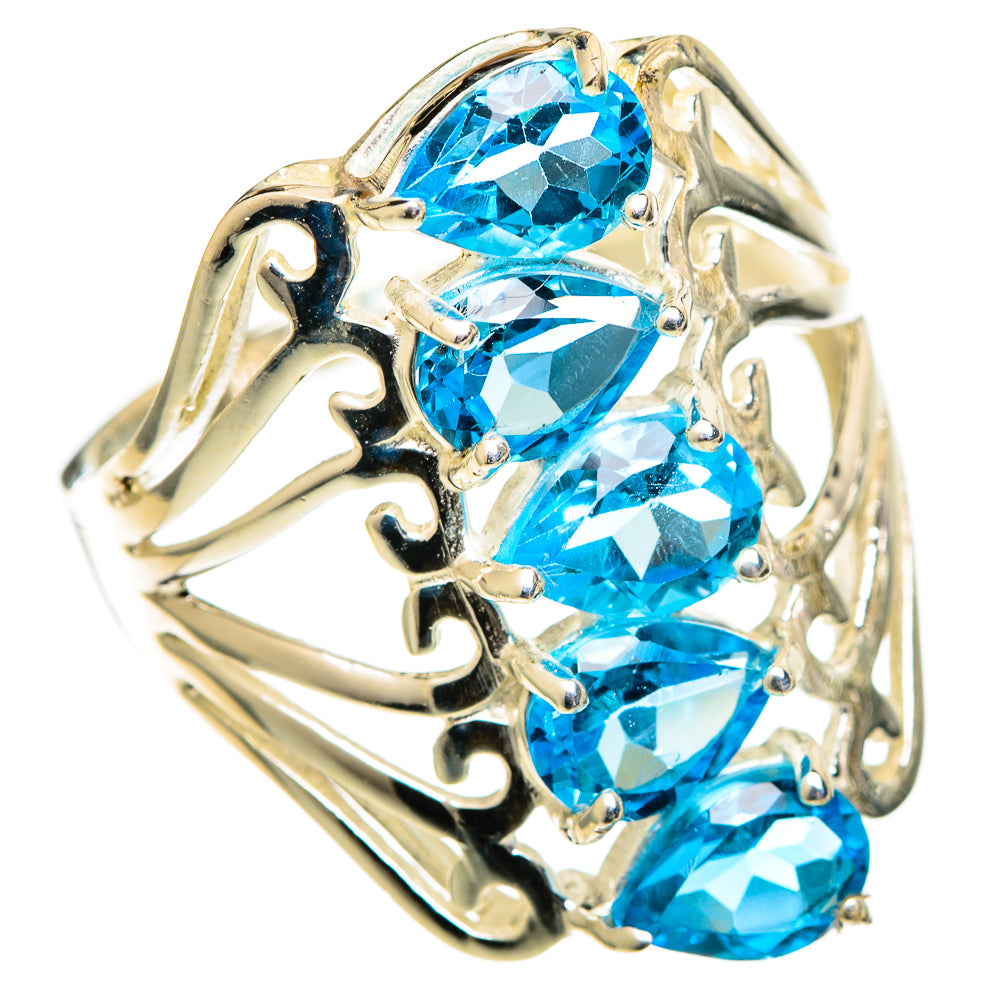 Blue Topaz Rings handcrafted by Anasilvercos - RING109597 - Photo 2